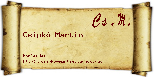 Csipkó Martin névjegykártya